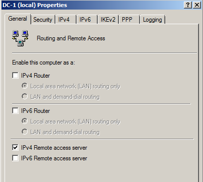 آشنایی با تنظیمات سرور RRAS Server